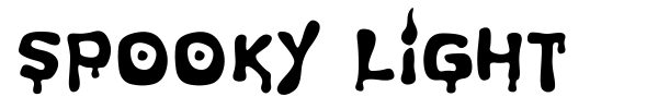Spooky Light font preview